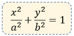 Ecuación canónica de la elipse horizontal