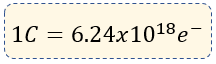1 Coulomb a Electrones