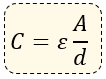 Fórmula para capacitor de placas paralelas